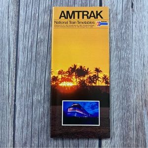 Amtrak National Train Timetables 1981 Through 1982 Booklet Brochure